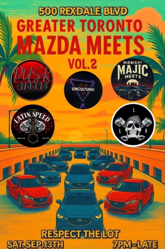 Greater Toronto Mazda Meets Vol.2 flyer